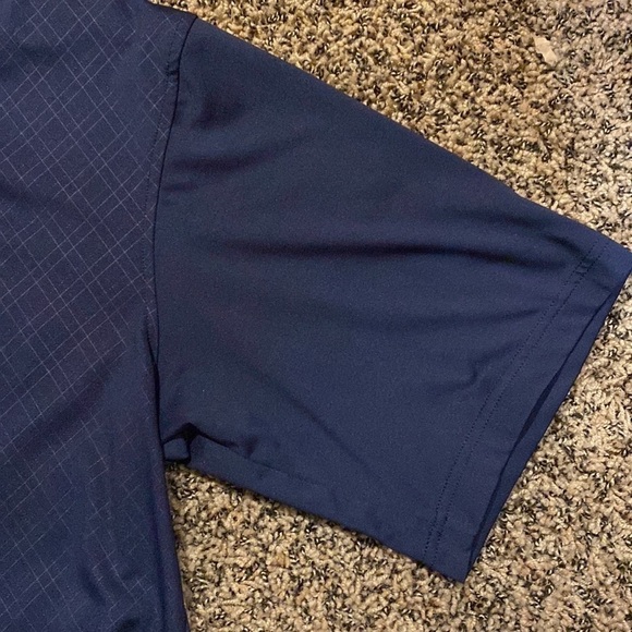 PEBBLE Beach navy diamond pattern performance golf polo - Picture 5 of 6